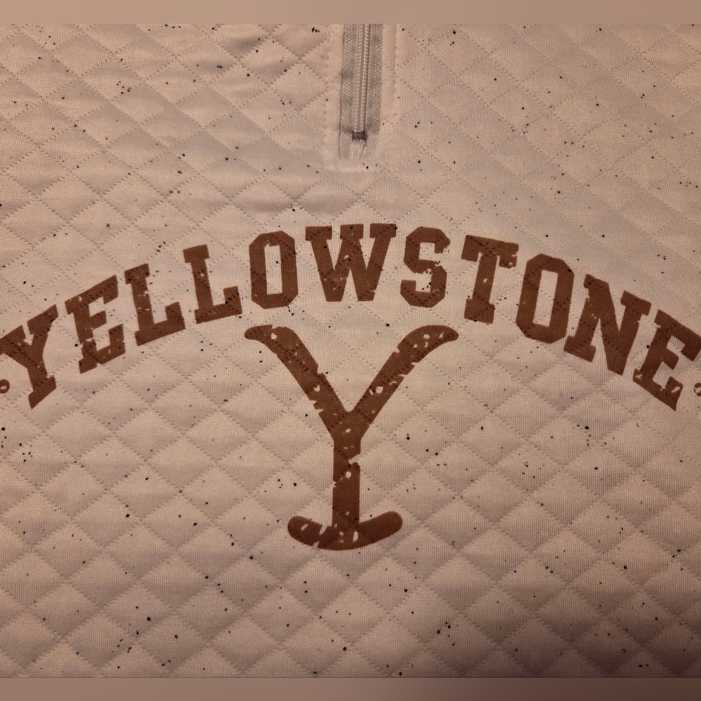 Yellowstone White & Gray Quilted Hoodie - Picture 3 of 7